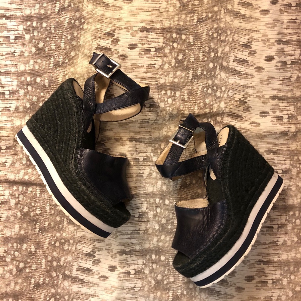 Leather Espadrilles with EVA detail Wedges